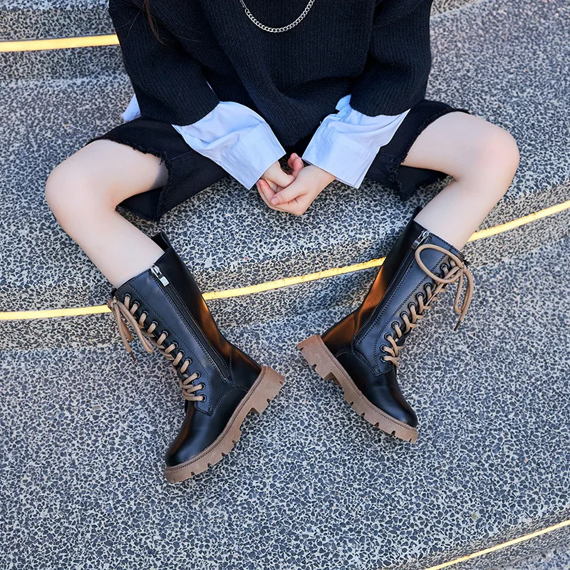 Cool Street Fashion for Girls Korean Style Narrow Band Classic 2022 Autumn and Winter Versatile Casual Boots Chic Princess Boots