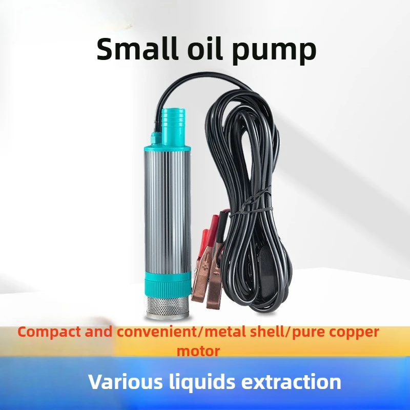 30L/MIN Small Electric Refueling Diesel Oil Pump 12V24V Oil Suction Pump Oil Gun Refueling Machine Water Pump