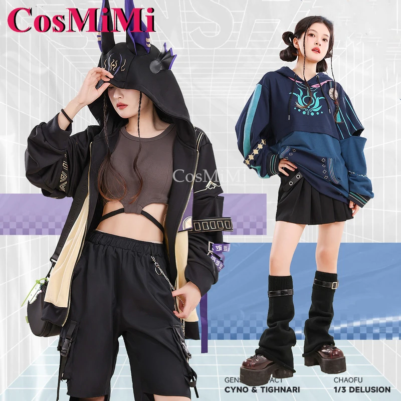 

CosMiMi Tighnari/Cyno Cosplay Genshin Impact Costume Derivative Product Handsome Fashion Hoodie Daily Wear Role Play Clothing