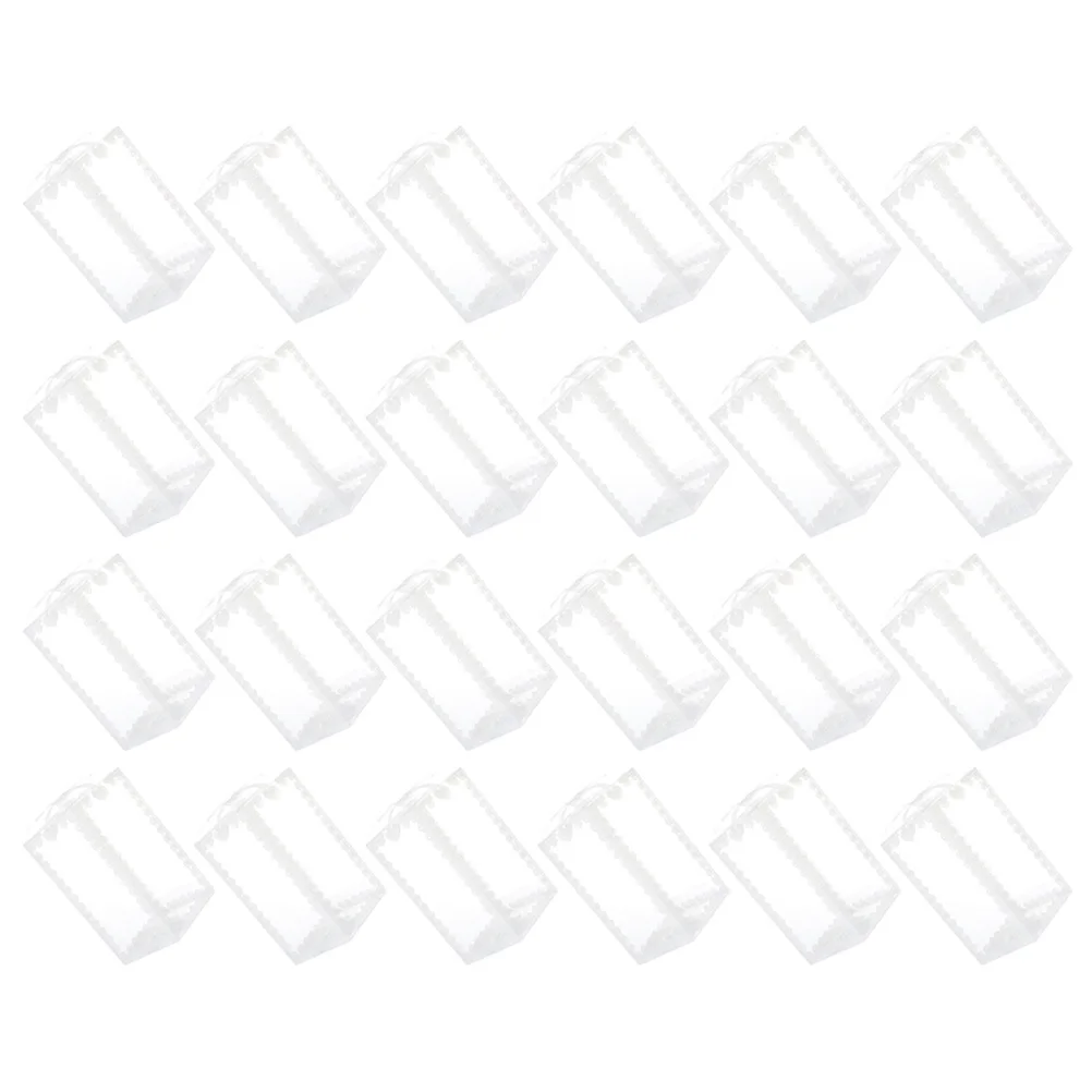 

24pcs Clear PVC C y Boxes 9x9x14cm Food Favor Containers Wedding Party Baby Shower Treat Sweets Gift Packaging Boxes