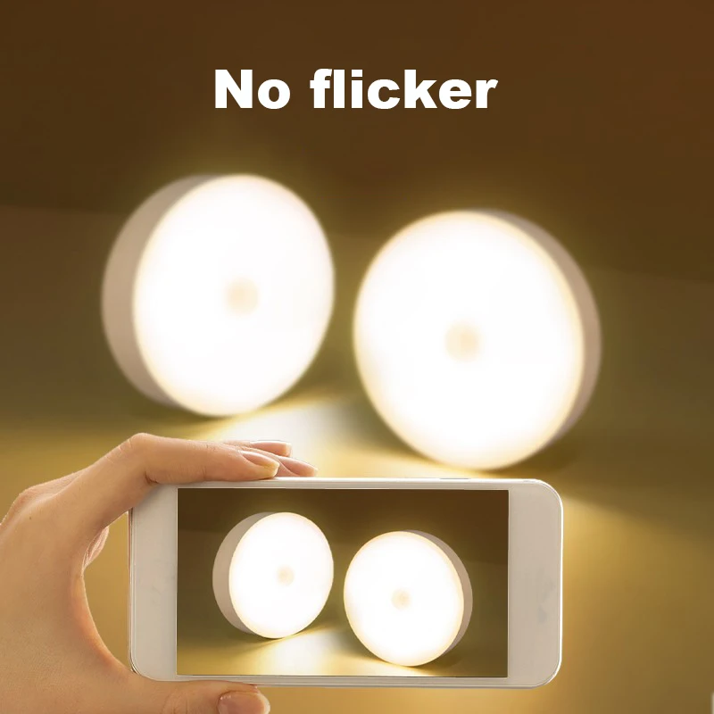 Applique murale LED magnétique avec détecteur de mouvement, Rechargeable par USB C, veilleuse à intensité variable, pour escaliers, chambre à coucher, décoration de la maison