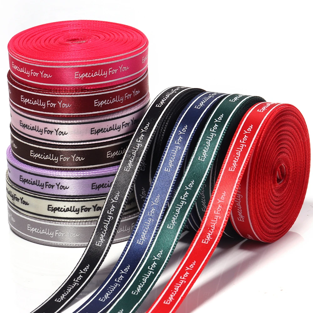10yards 10mm Polyester Ribbon Printed Especially For You Ribbon For Handmade Romantic Gift Packaging Party Wedding Decoration