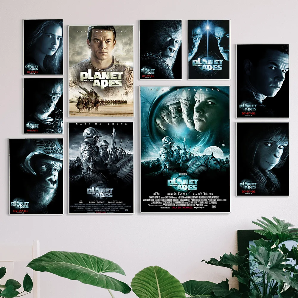 كوكب القرود فيلم الفن طباعة المشارك الخيال العلمي فيلم ملصقات جدار غرفة الفيديو سينما قماش اللوحة ديكور المنزل الحديث