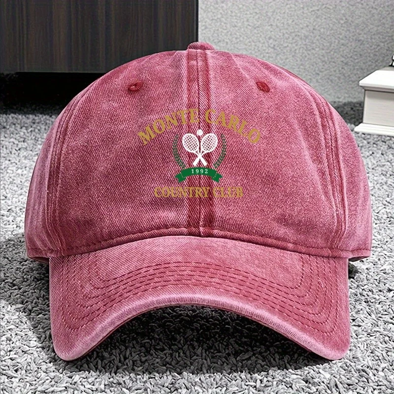 قبعة مونتي كارلو كوري كلوب فينتاج للتنس كلاسيكية بلون سادة قبعة بيسبول مقاومة للرياح للرجال والنساء لصيد الأسماك في الهواء الطلق