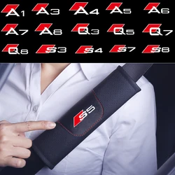 1 pieces High Quality Car Interior Genuine Leather Seat Belt Shoulder Pad for Audi A1 A3 A4 A5 A6 A7 A8 Q3 Q5 Q7 Q8 S3 S4 S7 S8