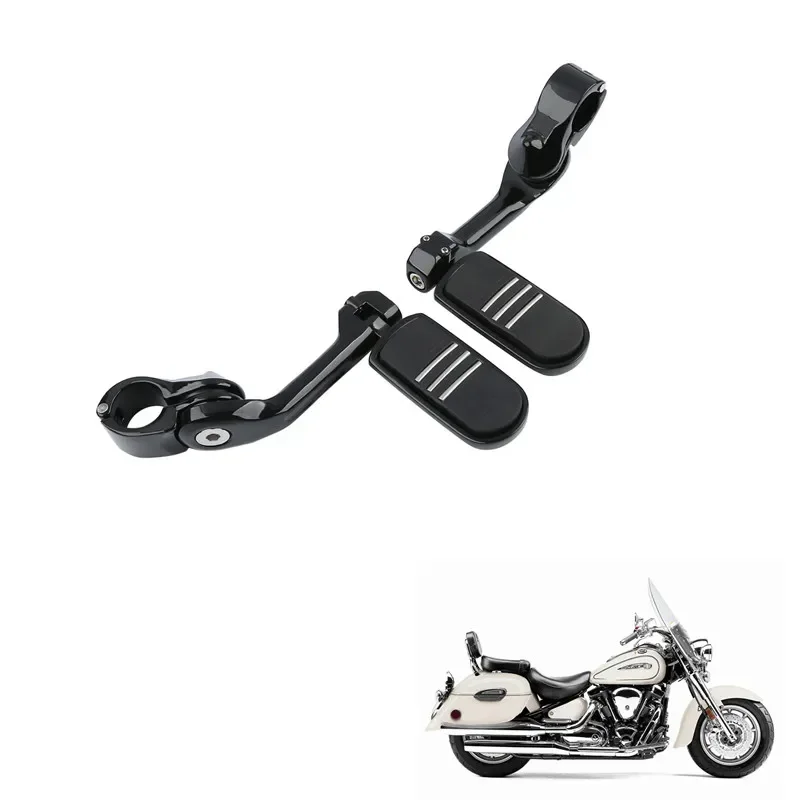 

For Harley Touring Electra Street Glide Road King Pegstreamliner Moto 1-1/4" Long Angle Highway Engine Guard Footpeg