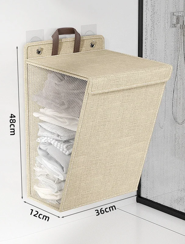 Factory Wholesale Custom Clothes Storage Basket Storage Large Capacity Foldable Home Wall Hanging Foldable Laundry Basket