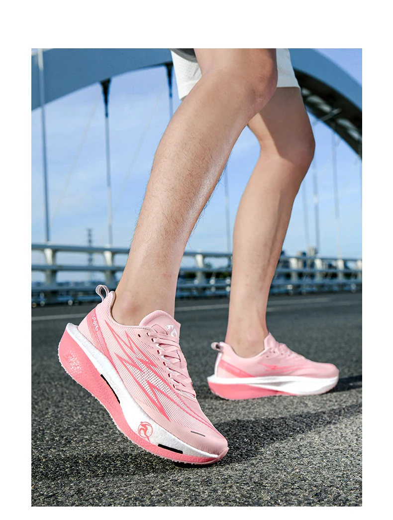 Laufschuhe mit Carbonplatte Spezial-Marathon-Schuhe für Herren Atmungsaktive Leichte Bequeme Rutschfeste Sneaker für Damen – Detail 20