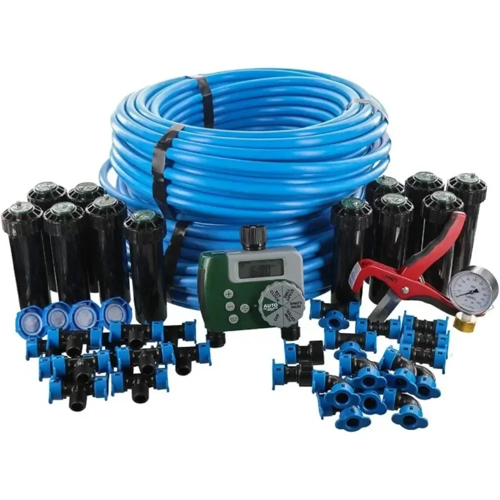 2024 NEW 50021 Large Area 2-Zone All-in-One Automatic Sprinkler System Kit,STRONG AND DURABLE