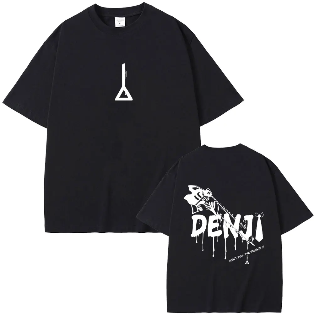 Anime Chainsaw Man T Shirts Kawaii Denji Pochita Funny Print T-shirt Men Women Cosplay Oversized Streetwear Male Fashion Tshirt