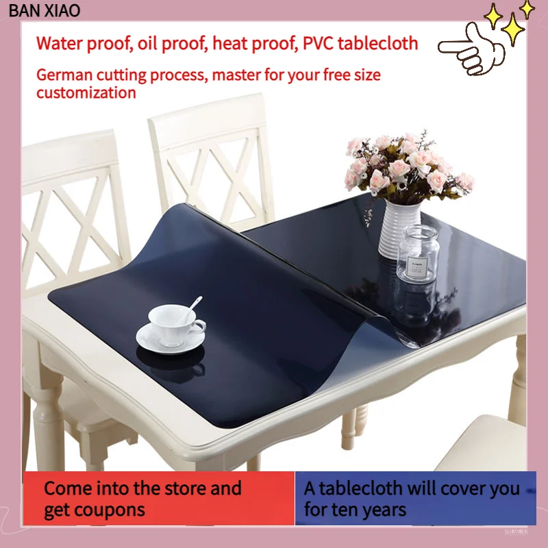 Tablecloth Oil Proof Glass Soft tablecloth Flexible Table Protective Table Cover Transparent Waterproof Kitchen  Decor of Modern