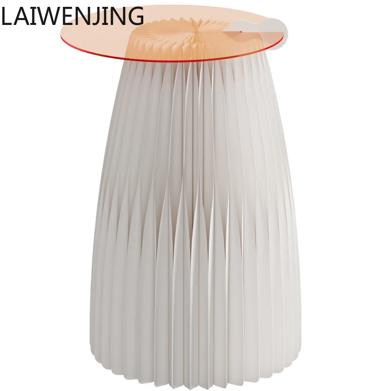 زاوية MJY عدد قليل من طاولة السرير لغرفة المعيشة وغرفة النوم، طاولة قهوة فاخرة قابلة للطي وخفيفة متنقلة وبسيطة #5