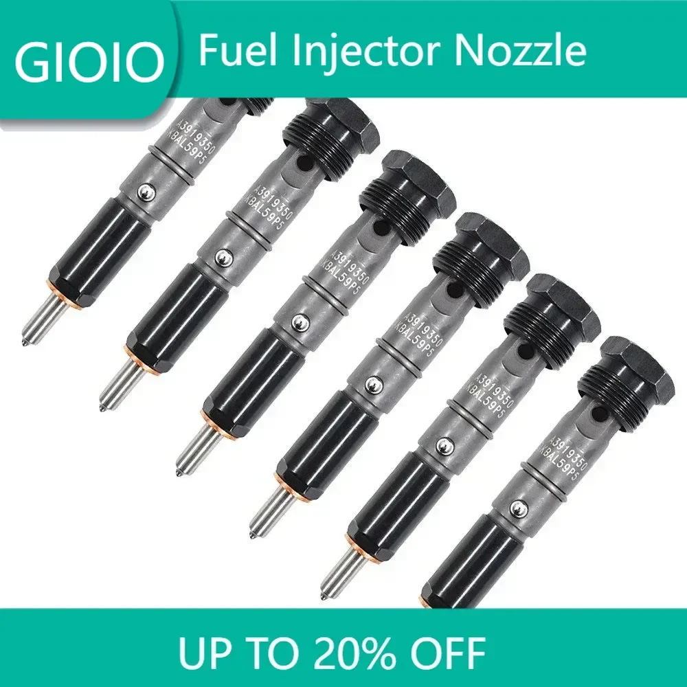 

0432131837 6Pcs 50hp Fuel Injectors For 89-93 Dodge Cummins 5.9L 6BT Diesel Engine 3919350 3919339