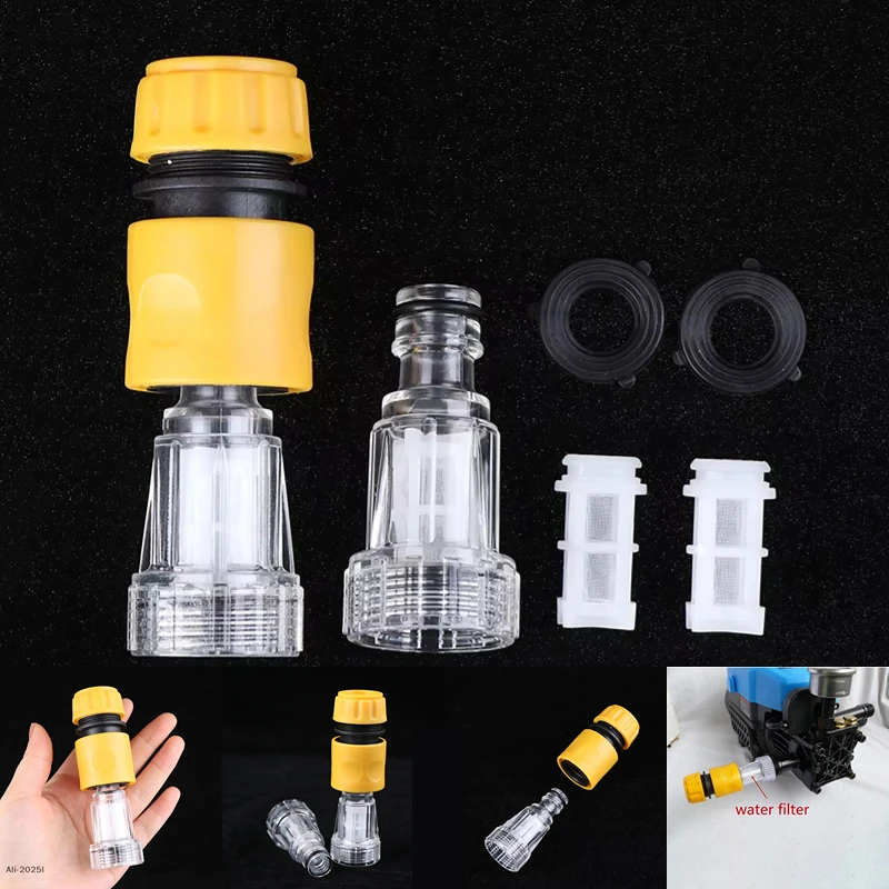 

High Pressure Washer Water Filter Inlet Connector Gun Adapter and Hose End Quick Connector Hose Connectors For Karcher K2-K7