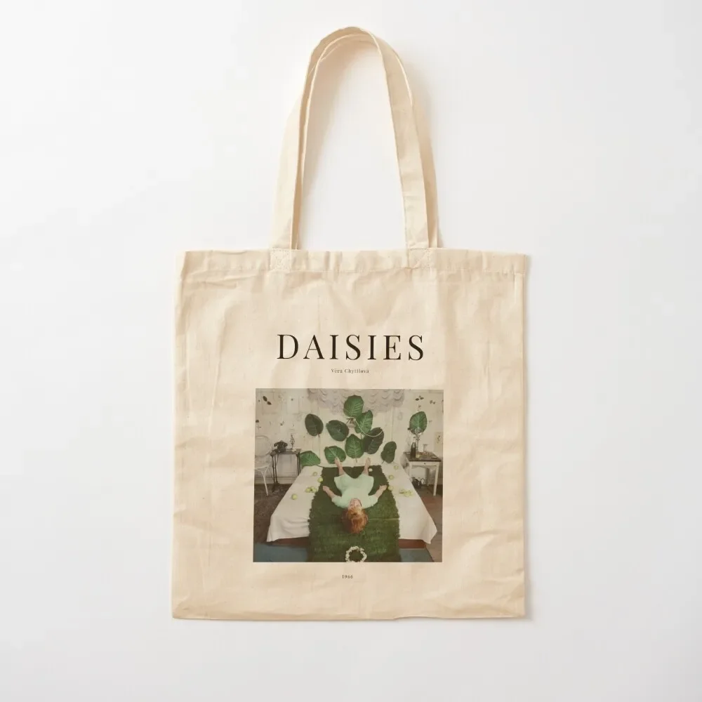 Daisies - Minimalist Movie Poster - Vera Chytilová Tote Bag Canvas stote bag eco bag folding