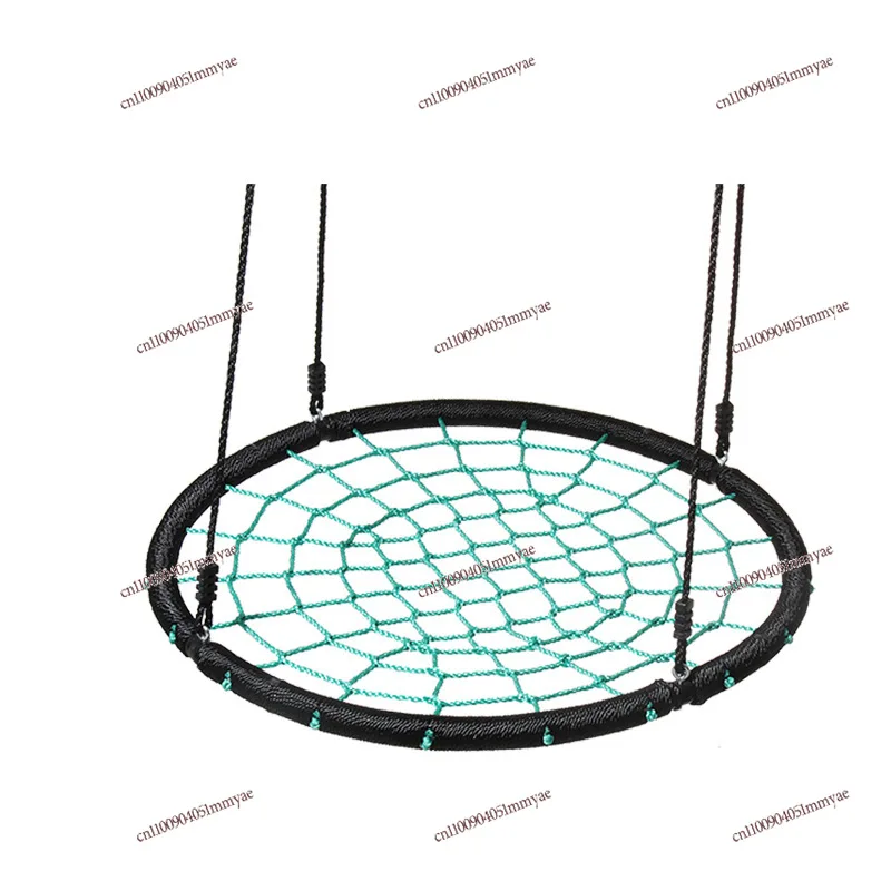 

Children's Swing 100cm Round Mesh Rope Bird's Nest Hanging Chair Outdoor Home Outdoor Swing Garden