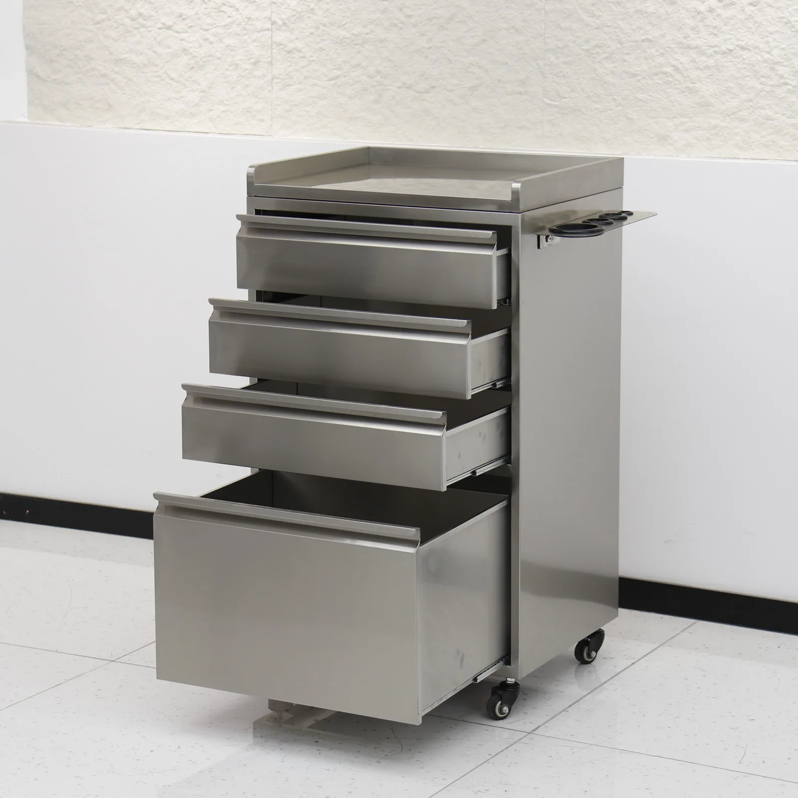 Stainless Steel Salon Trolley, Hair Styling Cart with Wheels, 6-Tier Storage Rack for Salons, Portable Beauty Tool Organizer