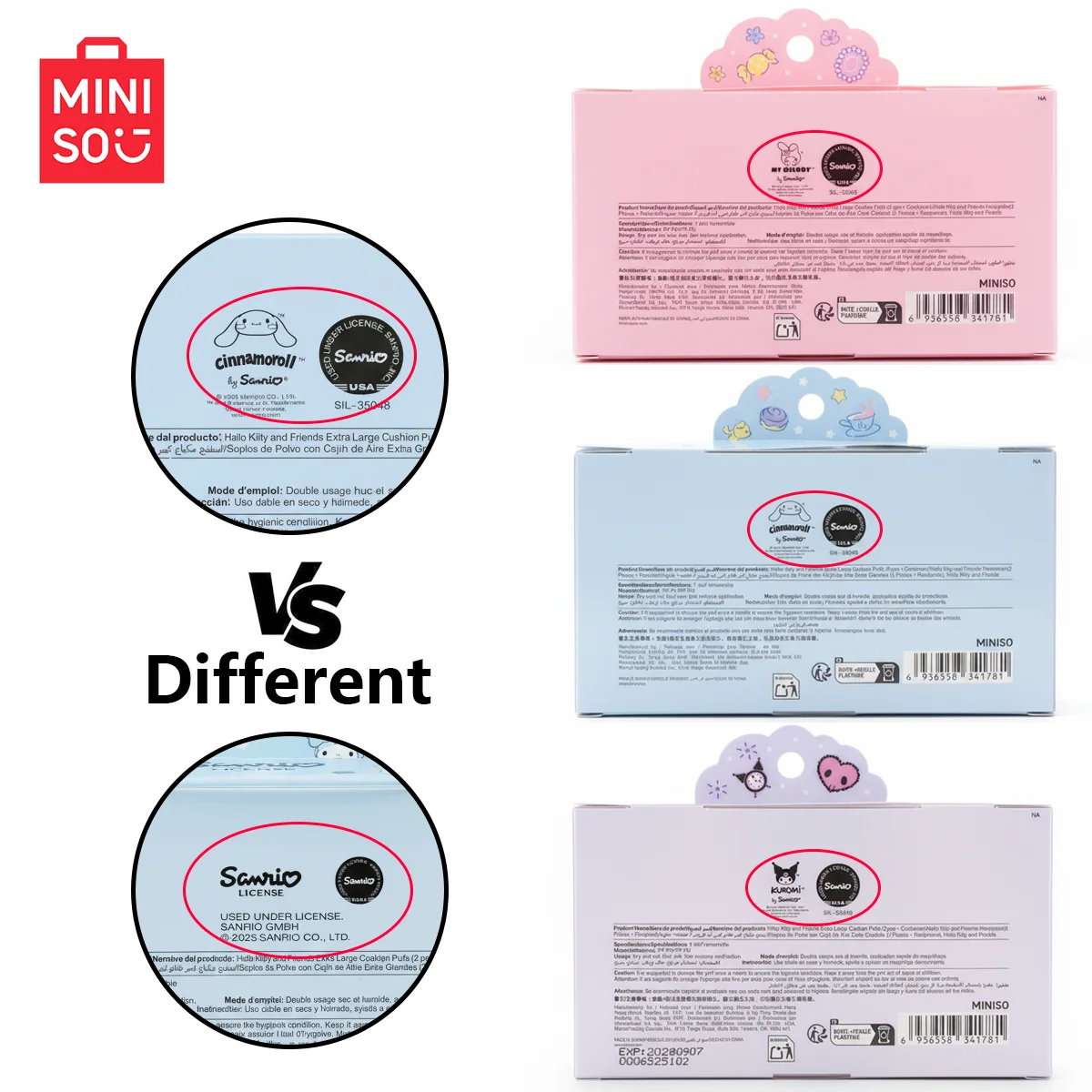 MINISO Super Large Cotton Candy Luchtkussen Poederdons 2-pack - Opbergdoos Duurzaam en gemakkelijk aan te brengen make-up