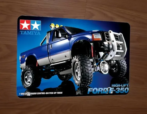 F-350 RC Remote Radio Control Pick-Up Truck Box Art  Metal Wall Sign