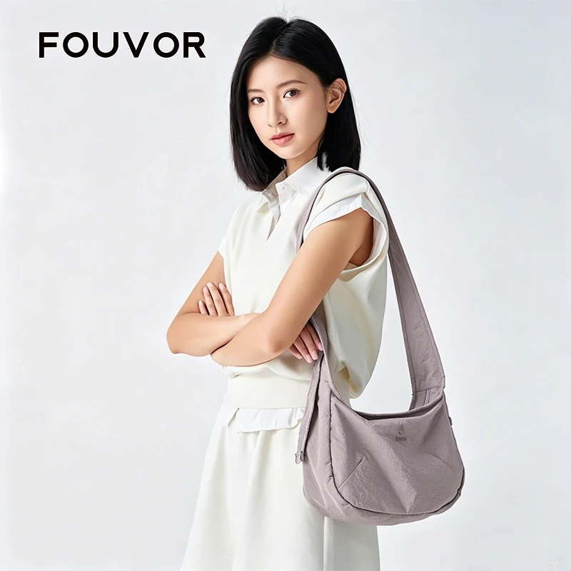 

Женская сумка Fouvor, уличная холщовая водонепроницаемая сумка через плечо, легко чистящаяся, с несколькими карманами, элегантная повседневная модная сумка через плечо 3059-10