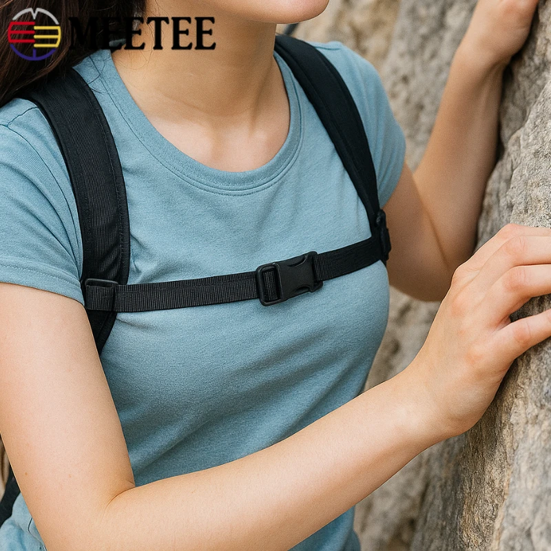 

15/20/25mm Buckles and Strap Set for Backpack 10Meters Nylon Webbing 10Pcs Release Buckle Tri-glide Slider DIY Bags Accessories