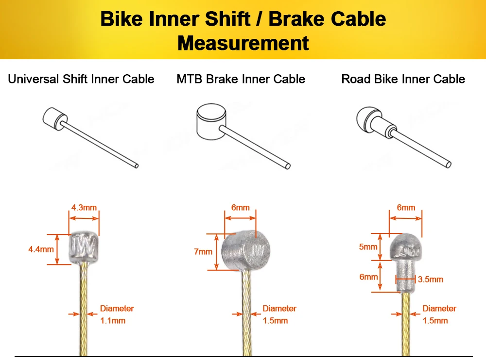 HEPPE Bike Shifter Bremskabel MTB Rennrad Vorne Hinten Schaltwerk Schaltkabel Bremskabel Schleifen Edelstahl Kabel Set – Detail 5