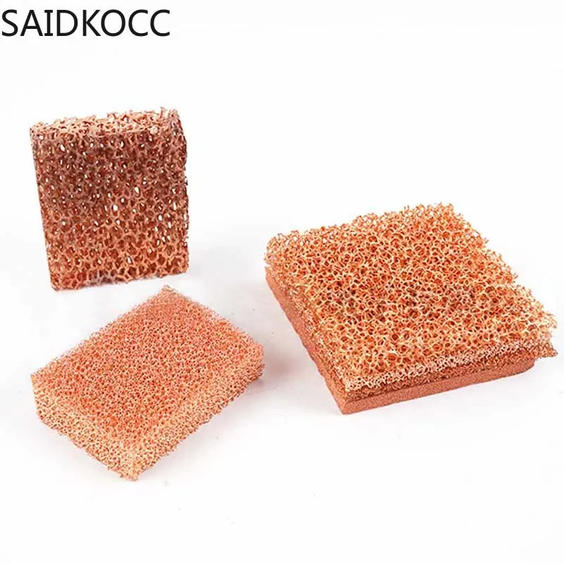 SAIDKOCC 10-150ppi High Porosity Porous Open Cell CU Metal Foam Copper Foam for Laboratory Lab Battery Electrode Research