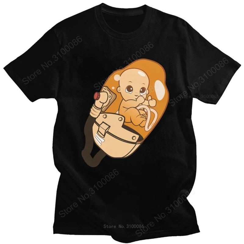 Death Stranding BB Tshirt Men  Cotton Casual T-shirt Short Sleeved Kojima Hideo Metal Gear Solid Tee Top Clothing Gift Merch