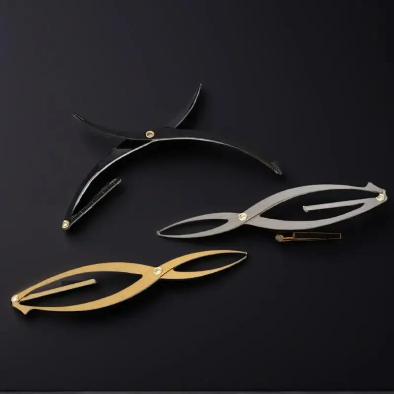 

1 Pcs Black Gold Silver Proportional Stainless Steel Ruler Eyebrow Stencils Golden Ratio Measure Microblading Positioning Tool