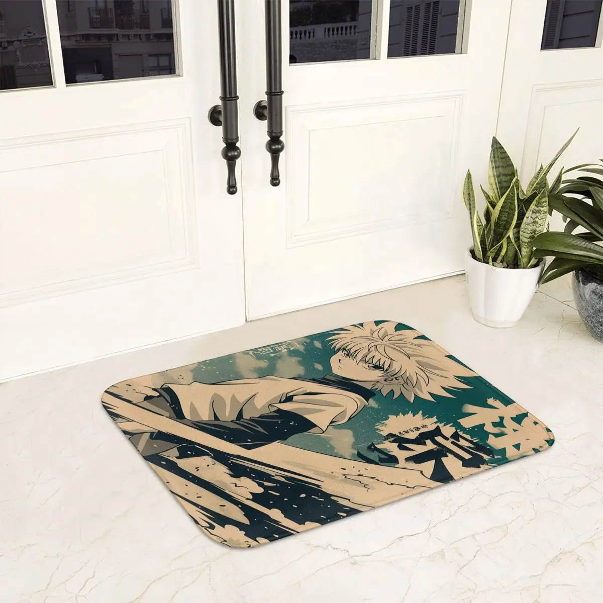 Anime Hunter X Hunters Killua Warned Doormat Washable Carpet Rug Kitchen Entrance Home Floor Mat for Bathroom Footpad Mats