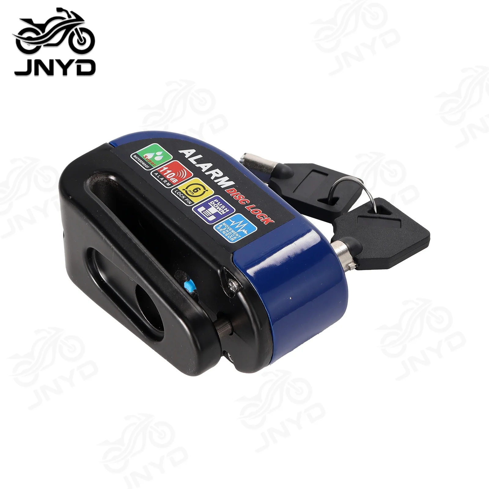JNYD Motorcycle Alarm Lock Bike Disc Lock Warning 110DB Security Alloy Anti Theft Waterproof Brake Rotor Padlock Disc Brake Lock view 2