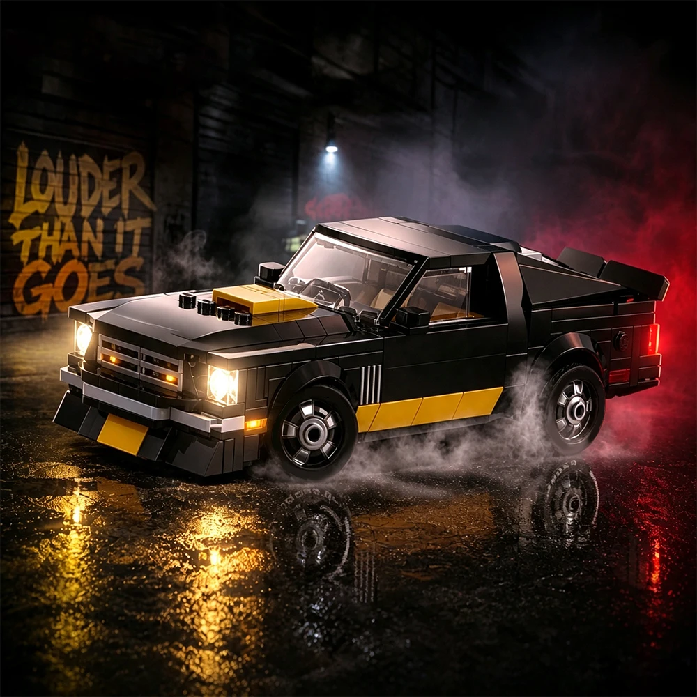 New MOC Speed ​​Series 1977 Sports Car 2nd Generation Model Building Blocks DIY Modular Car Assembly Toy Adult Collectible Gift