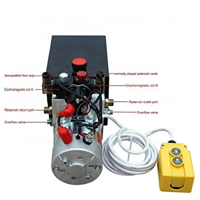 Mini unità di potenza idraulica per rimorchio a doppio effetto CA 12 V