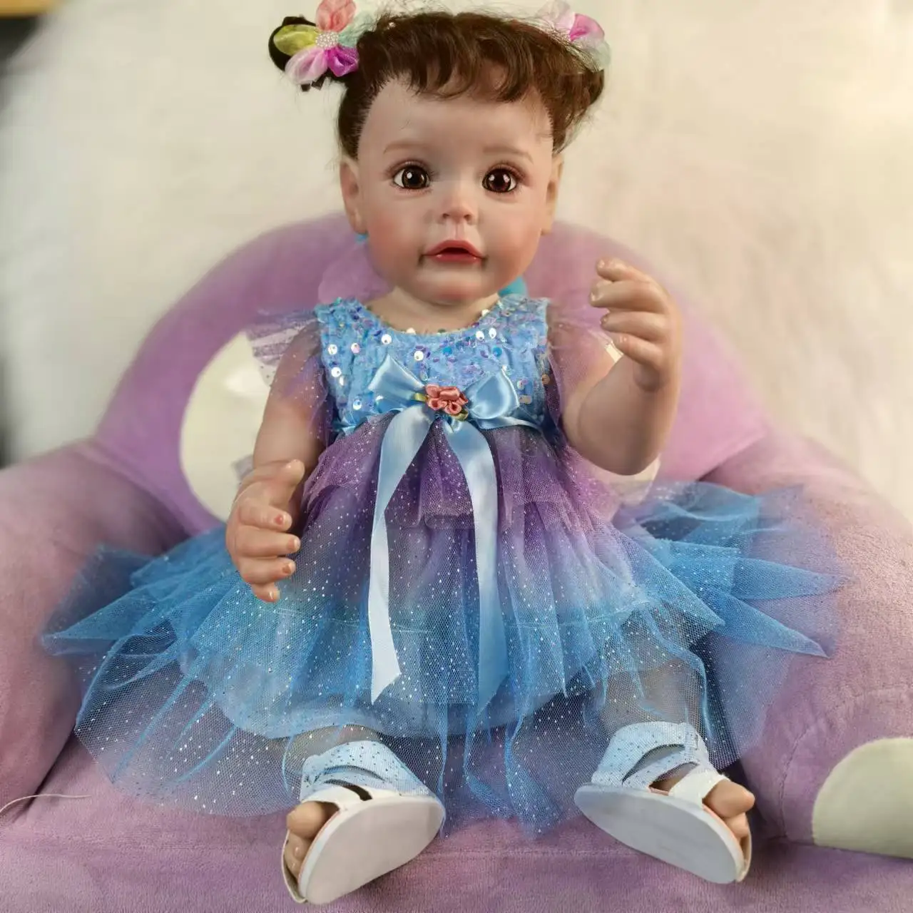 

Ship From US Rooted Hair baby SuSu Reborn Doll Can Bath 55cm Reborn Girl Baby Dolls For Christmas Halloween Gift