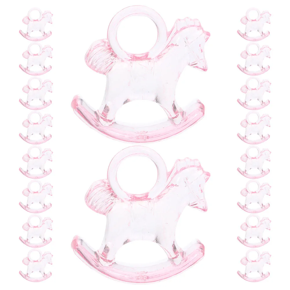 

24 Pcs Shower Pacifiers Necklace Bulk Acrylic for Games Cowboy Decorations