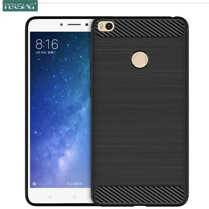Case For Xiaomi Mi Max2 Case Xiaomi Mimax2 Cases Silicone TPU Bumper Shockproof Mi Max 2 Carbon Cover for Xiaomi Mimax 2