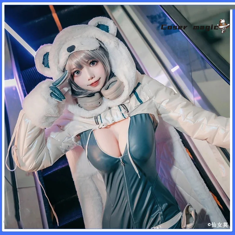 Kostum Cosplay Game Anime NIKKE Neve Gaun Jumpsuit Dewi Kemenangan Seragam Pesta Harian Karnaval Halloween Wanita