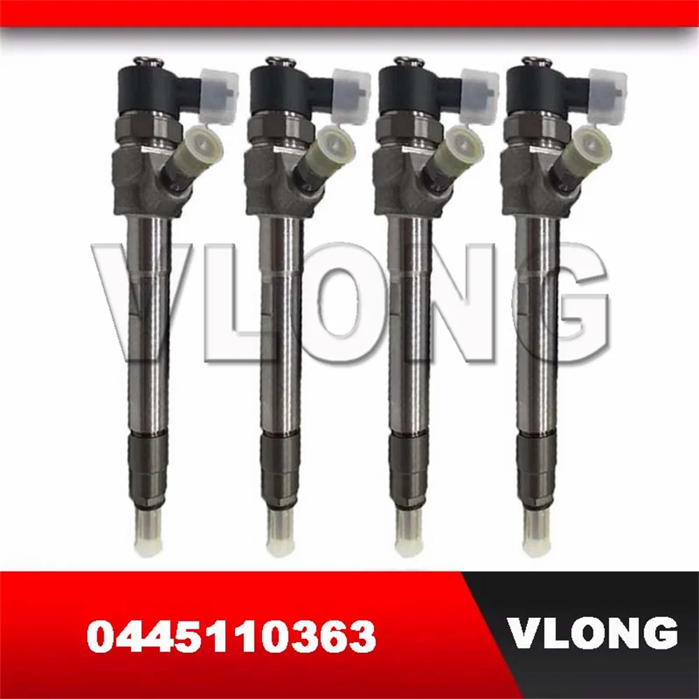 4PCS Genuine New 0445110363 0 445 110 363 Diesel Common Rail Injector 0445110362 for ISUZU JMC 4D24 TRANSIT PICKUP 9P2-9K546-AA