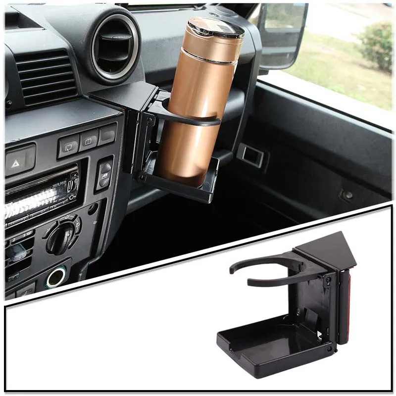 For 2004-2019 Land Rover Defender 90 110 Black Car Styling Car Side Air Outlet Water Cup Holder Beverage Shelf Auto Parts