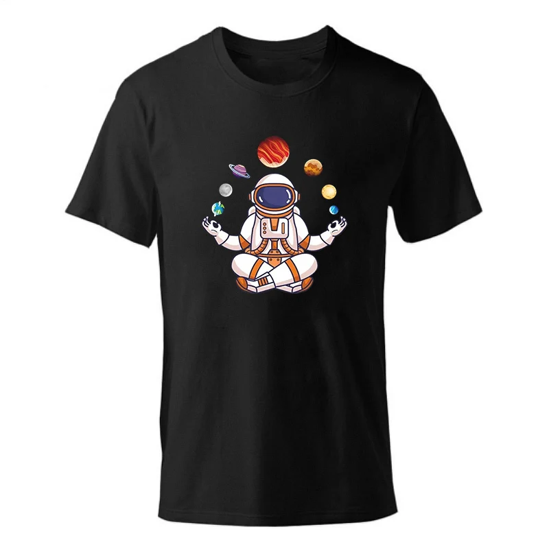 Harajuku lustige ästhetische T-Shirt Frauen Männer neue Sommer Mode Cartoon Astronauten Druck T-Shirt Universum Raum Punk T-Shirt