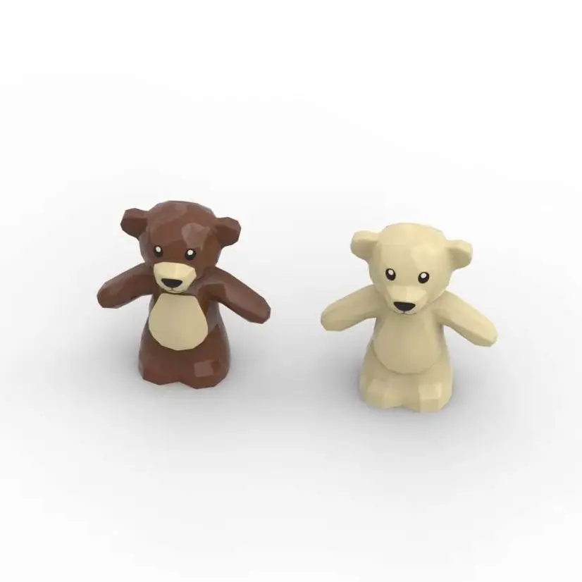 

MOC 1 шт. головоломка частицы 98382pb001 плюшевый мишка строительные блоки 98382 ручная часть животного кирпичи игрушка Рождественский подарок ребенку дропшиппинг