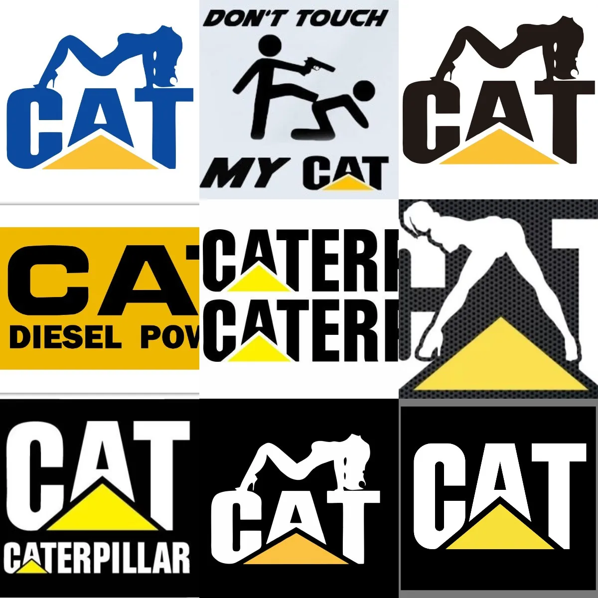 CAT Caterpillar Diesel Power Creative PVC Sticker for Decorate Bicycle Motorcycle Laptop Car Wall Table Off-road Camper Van