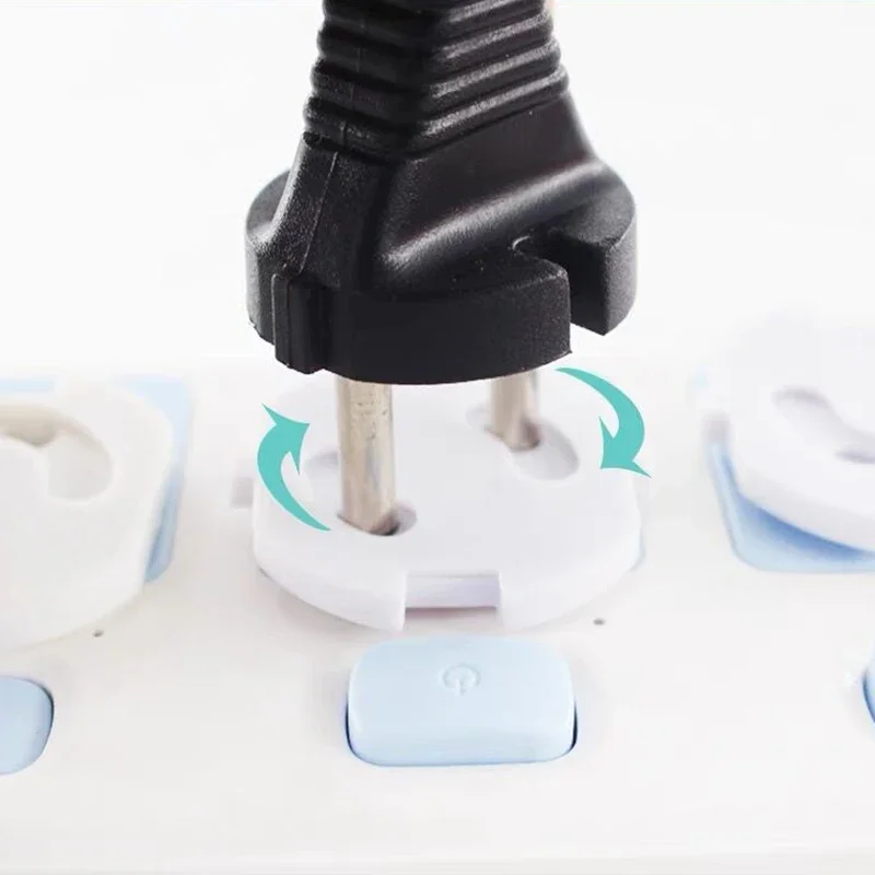 1/10pcs Electrical Outlet Protection Baby Child EU Power Socket Safety Guard Anti Electric Shock Plugs Protector Rotate Covers