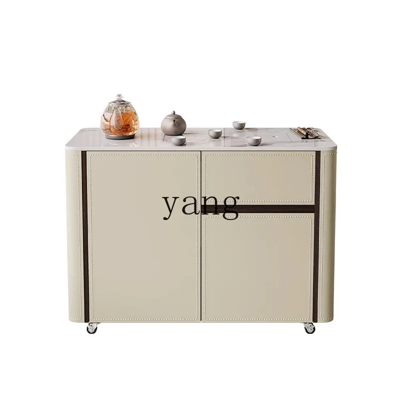 LMM light luxury sofa side several cabinets mobile tea table balcony household integrated tea cart