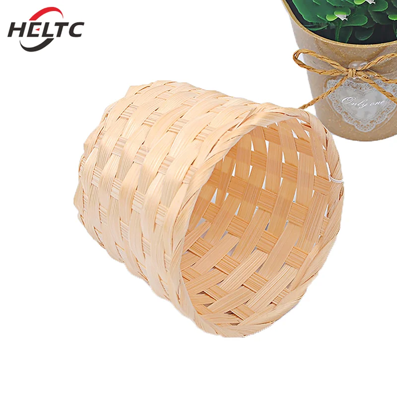 Rural Woven Baskets Fruit Arrangement Baskets Portable Storage Baskets Bamboo Mini Desktop Storage Basket