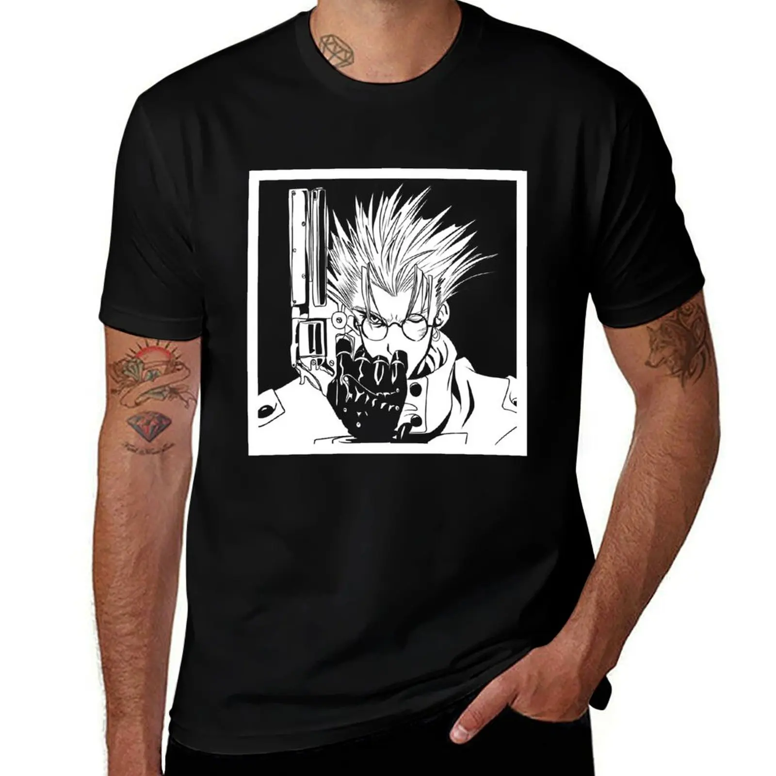 VASH THE STAMPEDE T-Shirt Non-Shrink Basic Cotton T-Shirt