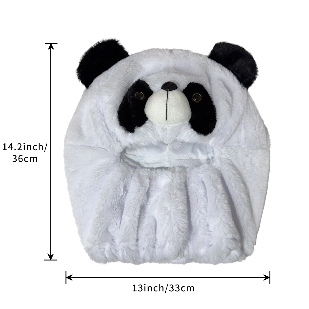 Motorcycle Full Helmet Cover Cartoon Plush Animal Helmet Cover Fabric Protection Funny Helmet Cover Motorcycle Accessories image 4