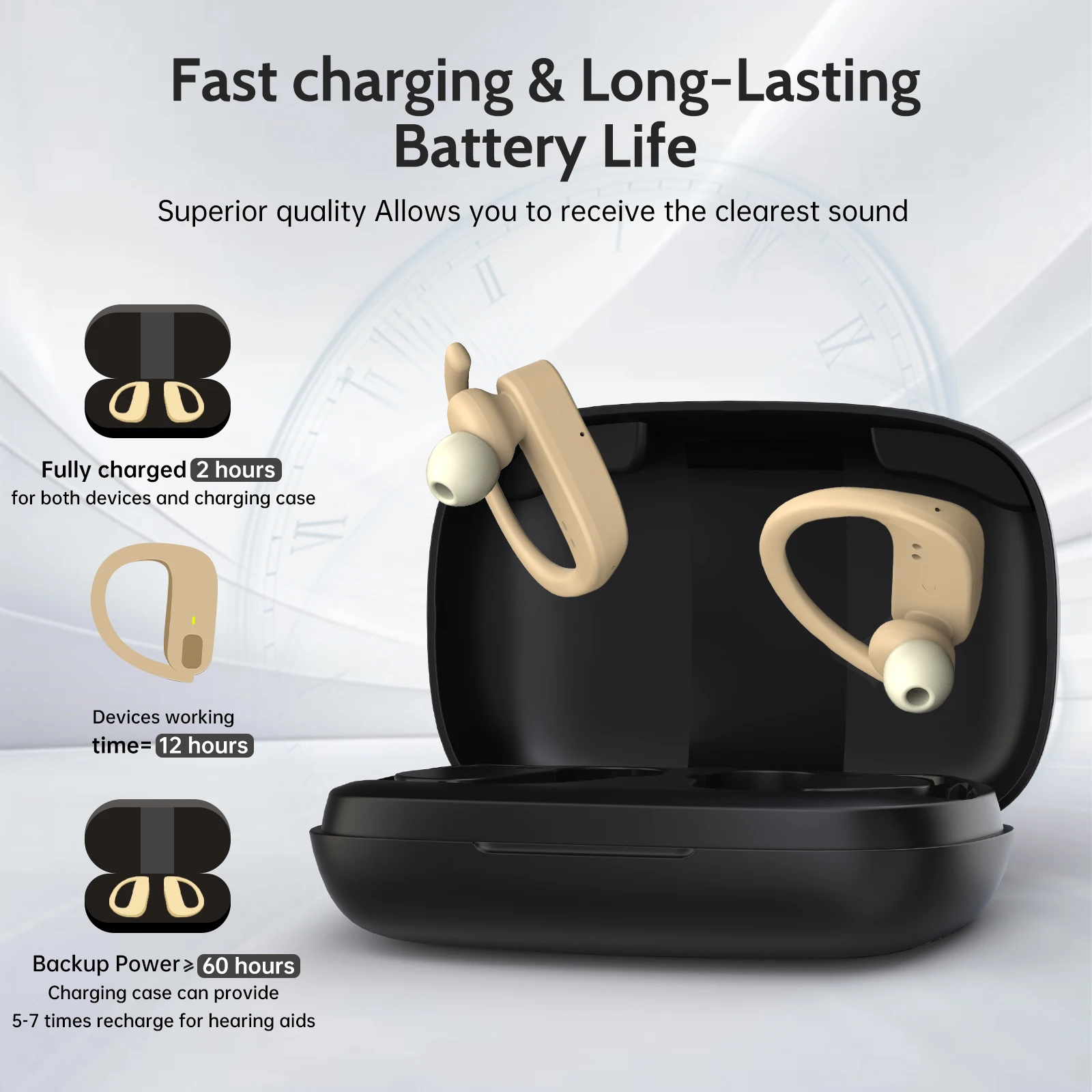 Rechargeable Digital Hearing Aid Itc Ite Invisible Deaf-Aid For Seniors Noise Reduce Sound Amplifier Deafness Device