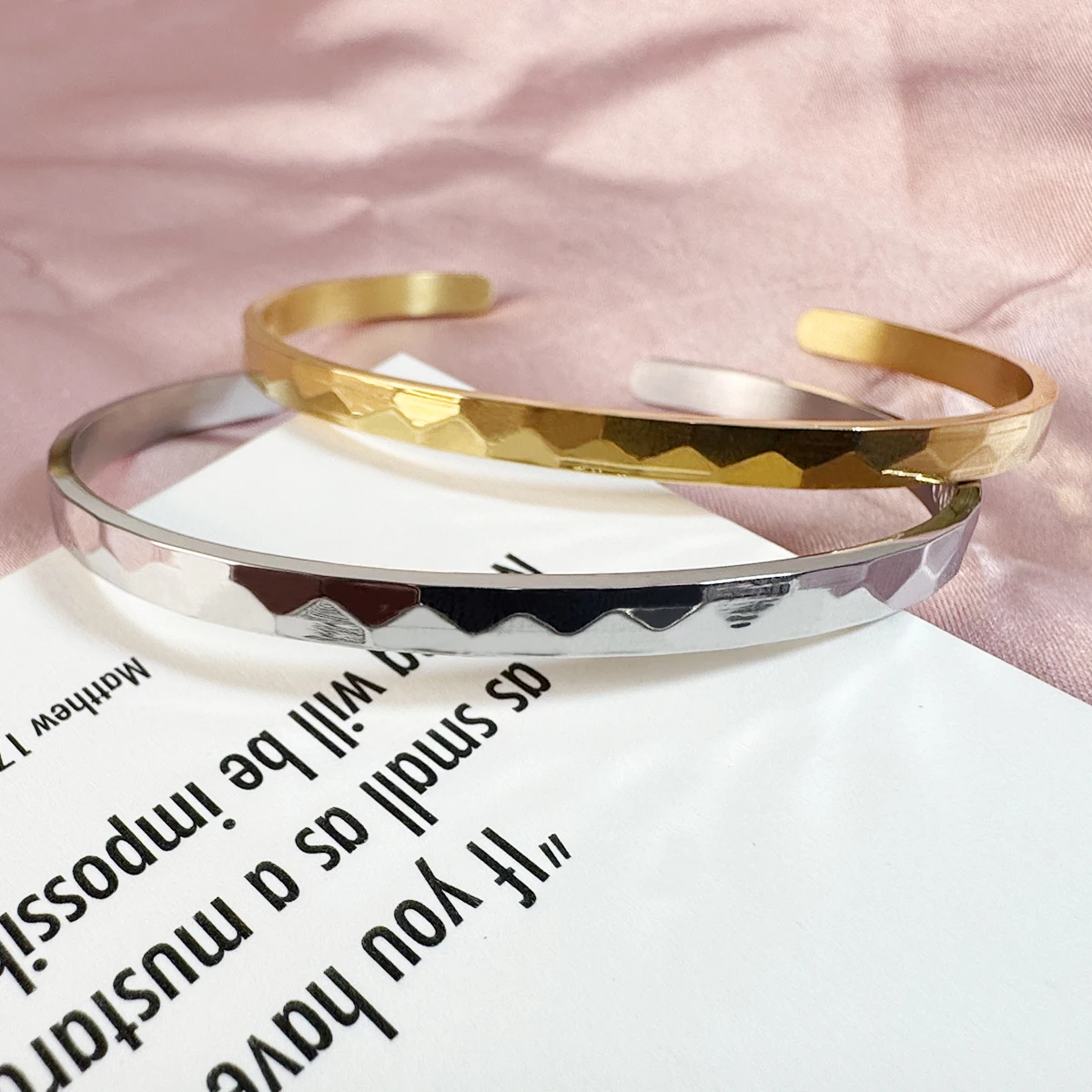 If God Brings You to It, He Will Bring You through It Adjustable Letter Faith Wide Women's Bracelet