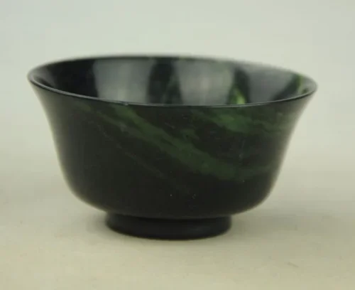 China Natural Exquisite Hand-carved Chinese Hetian Jade - Jade bowl